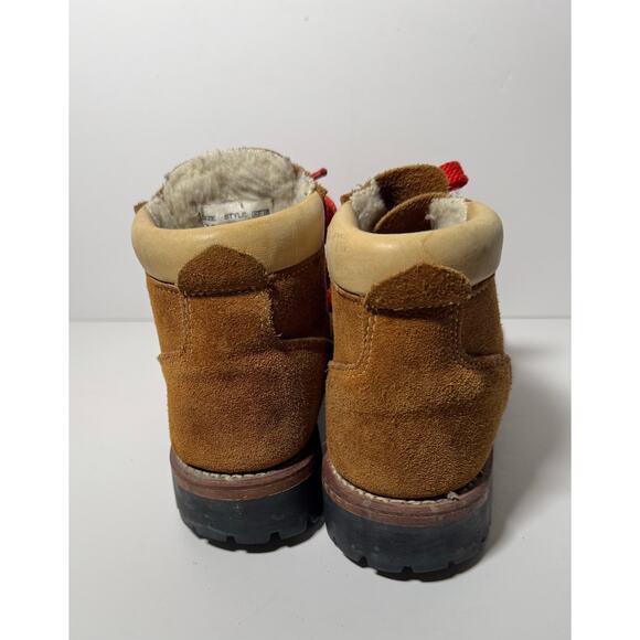Vintage 70s Mont Blanc Hiking Boots‎ Leather Sherpa Lined Vibram Men 7B/Women 9 main image 13